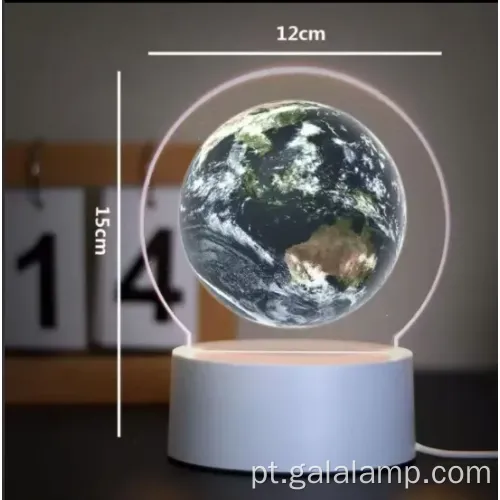 Luz noturna de acrílica luminosa criativa 3D